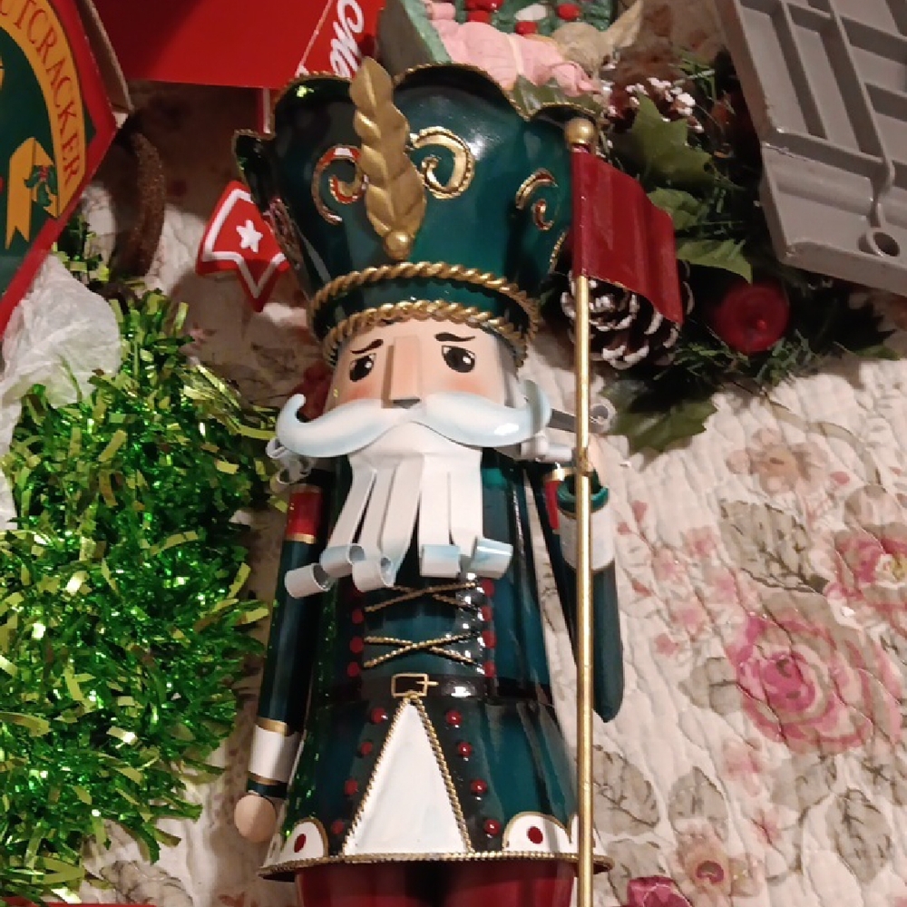 Festive Nutcracker Soldier with Red and Green Accents